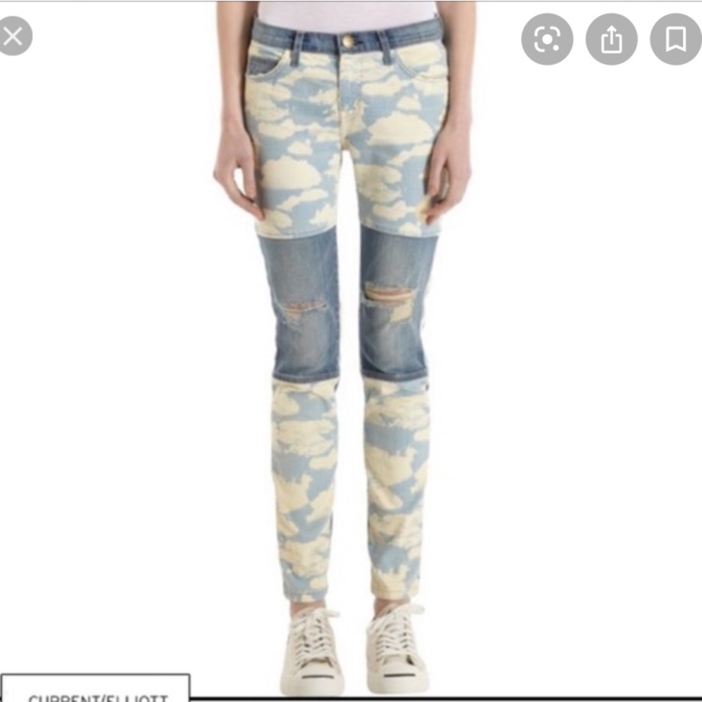 Current Elliot skinny cut cloud jeans